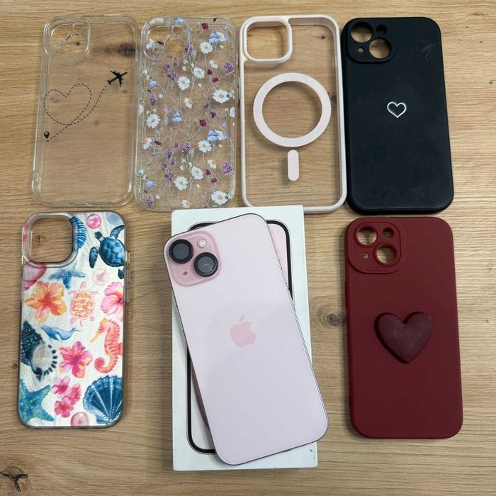 Telefon APPLE iPhone 15, 256GB, Pink - extra garantie 2 ani, ca nou