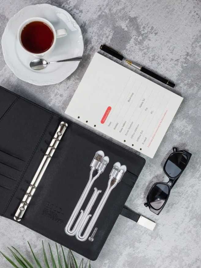 Ежедневник с Power Bank Флешкой и зарядкой на Poco и Iphone