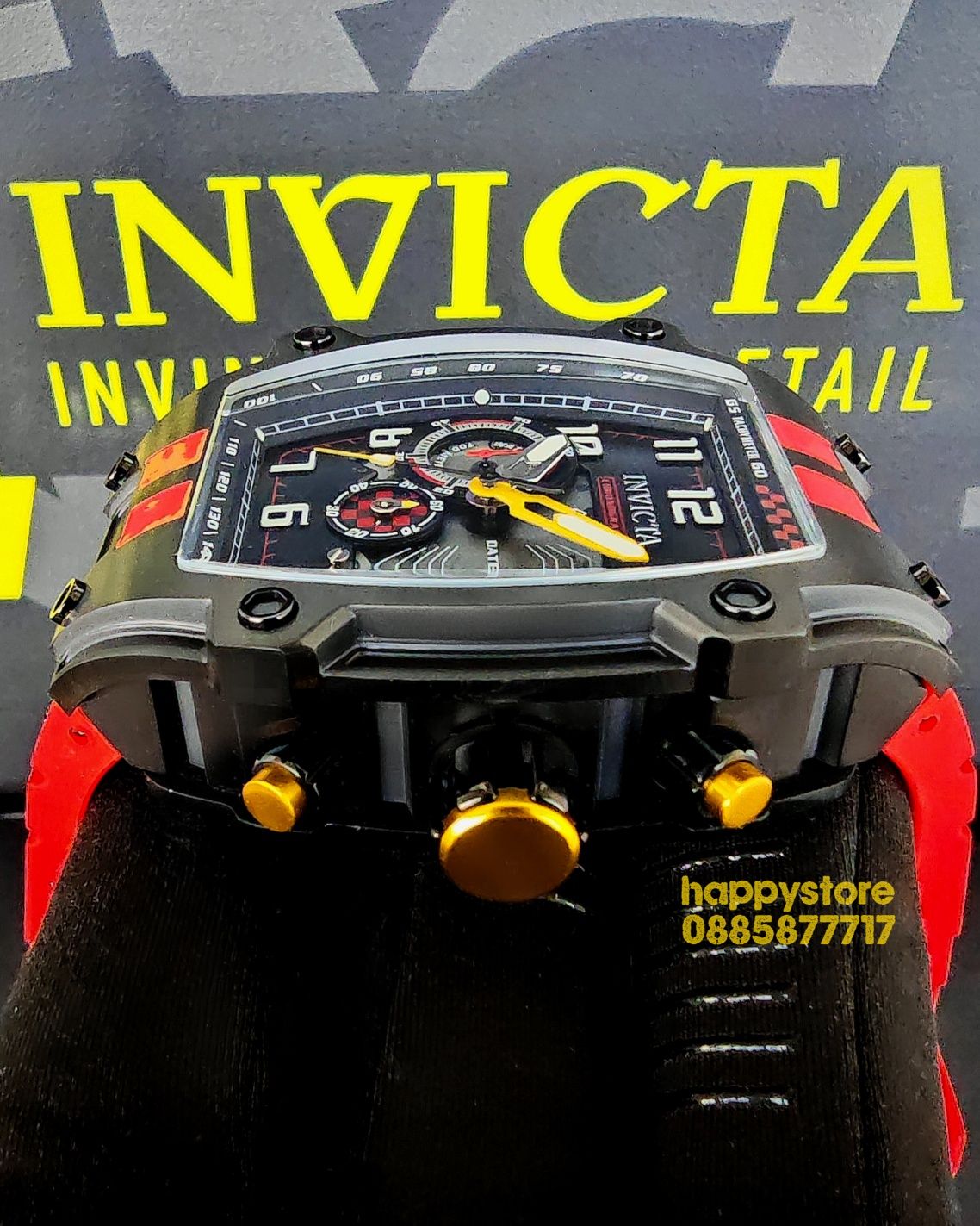 INVICTA S1 Rally Diablo Red 48-68 mm, Инвикта нов ръчен часовник