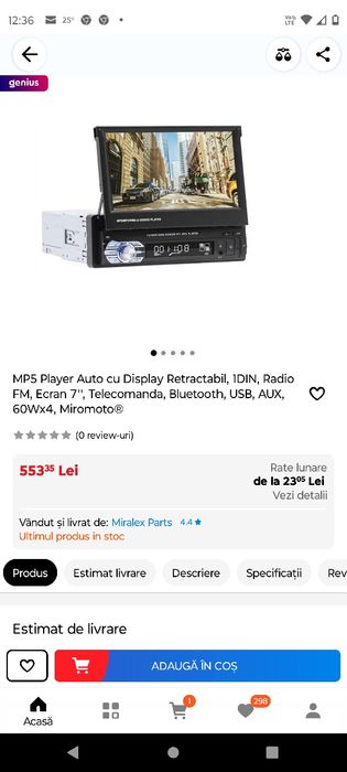 MP5 auto 4x60w impecabil