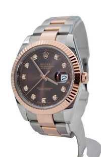 Ceas Rolex Datejust 41 Gold&Steel Chocolate Diamond Dial Ref 126331