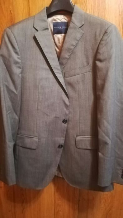 Pantaloni Tommy Hilfiger de stofă 100% lână