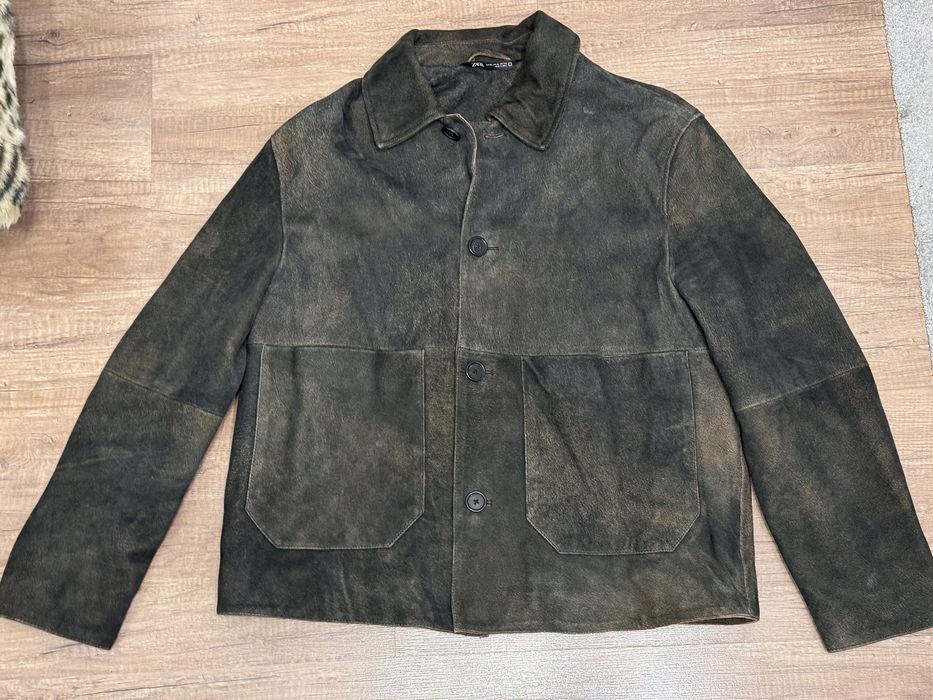 Geaca de piele de caprioara ZARA marimea XL