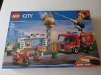 Interventia pompierilor la Burger Bar, set Lego City 60214, nou,sigili