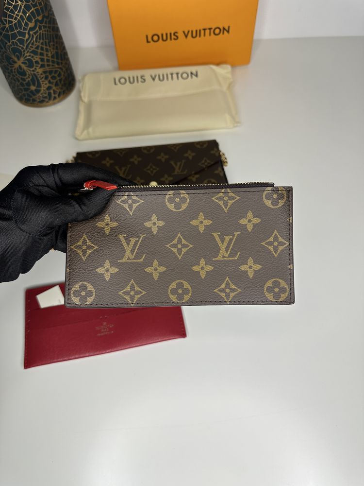 Geanta Louis Vuitton model FELICIE piele canvas 100% cutie cadou