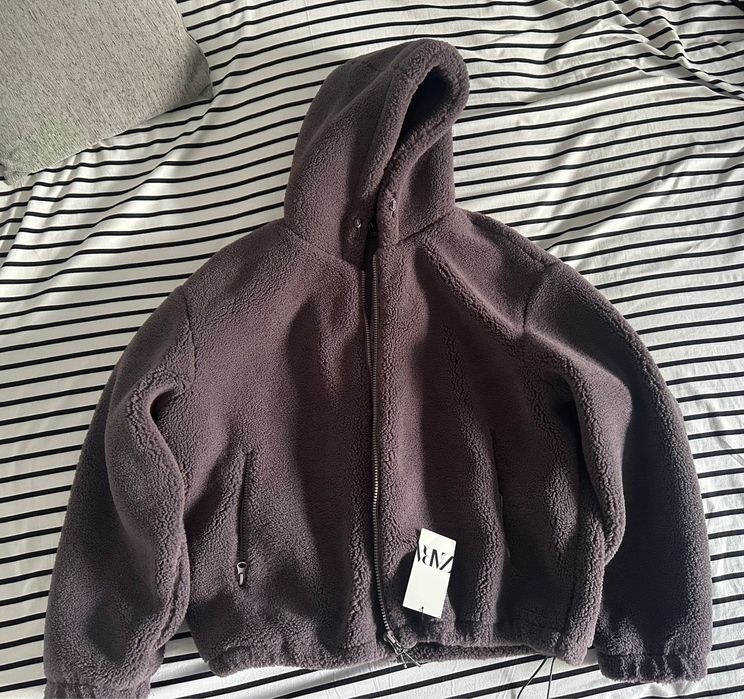Geaca pufoasa tip teddy de  barbati , Zara , marime XL