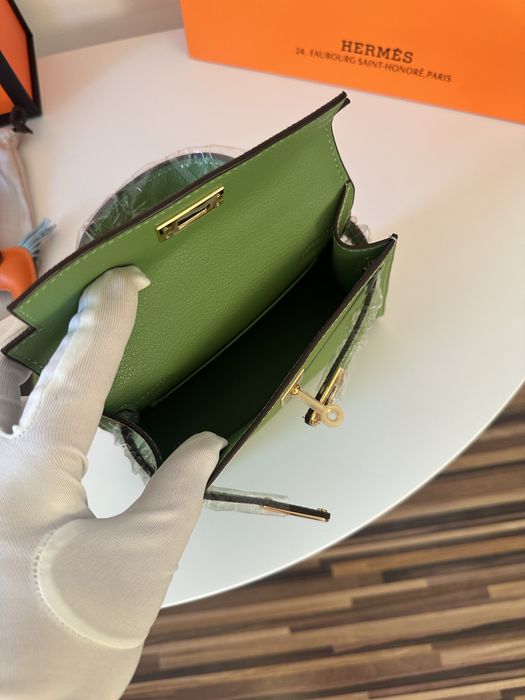 Geanta Hermes Kelly 19cm Verde