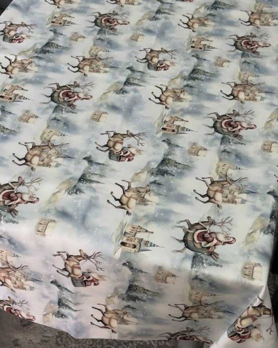 Новогодние скатерти из Турецкой водоотталкивающей ткани  Дак.