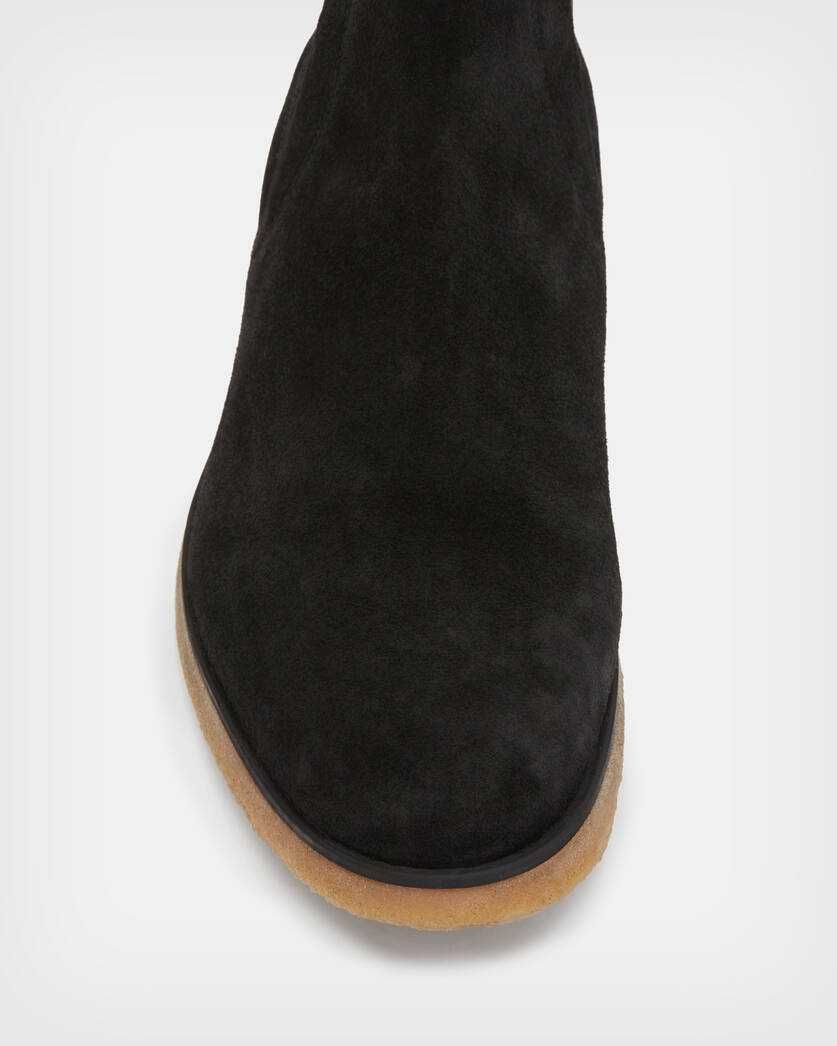 Кожени мъжки боти тип челси AllSaints Rhett Suede Boot Черни Размер 41