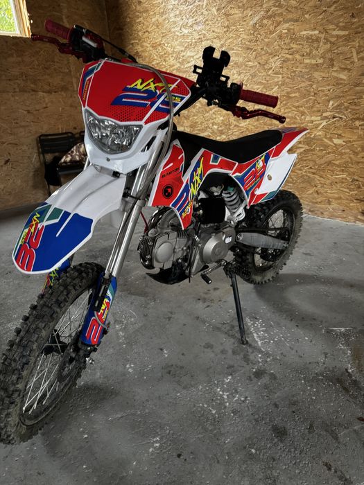 Motocross barton nxt 125cc+ vesta protectie noua+ casca