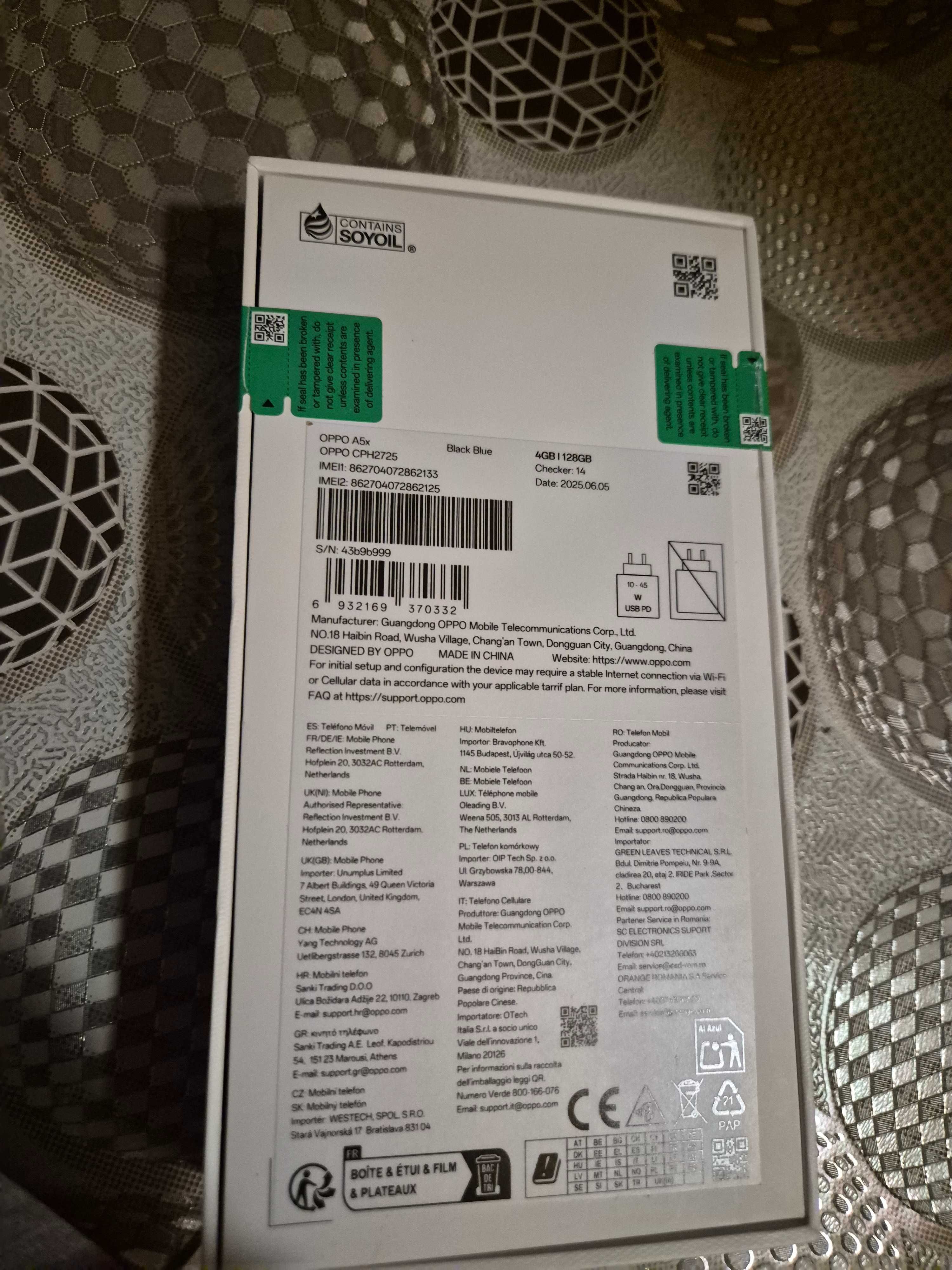 OPPO A5x X5 телефон