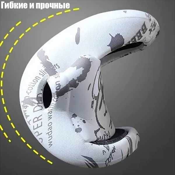 Ультрамягкие тапочки с принтом, белые с лаконичным дизайном 42-43
