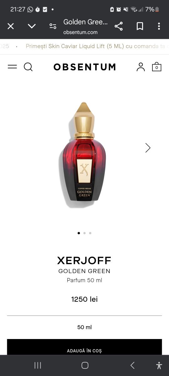 Xerjoff golden green original