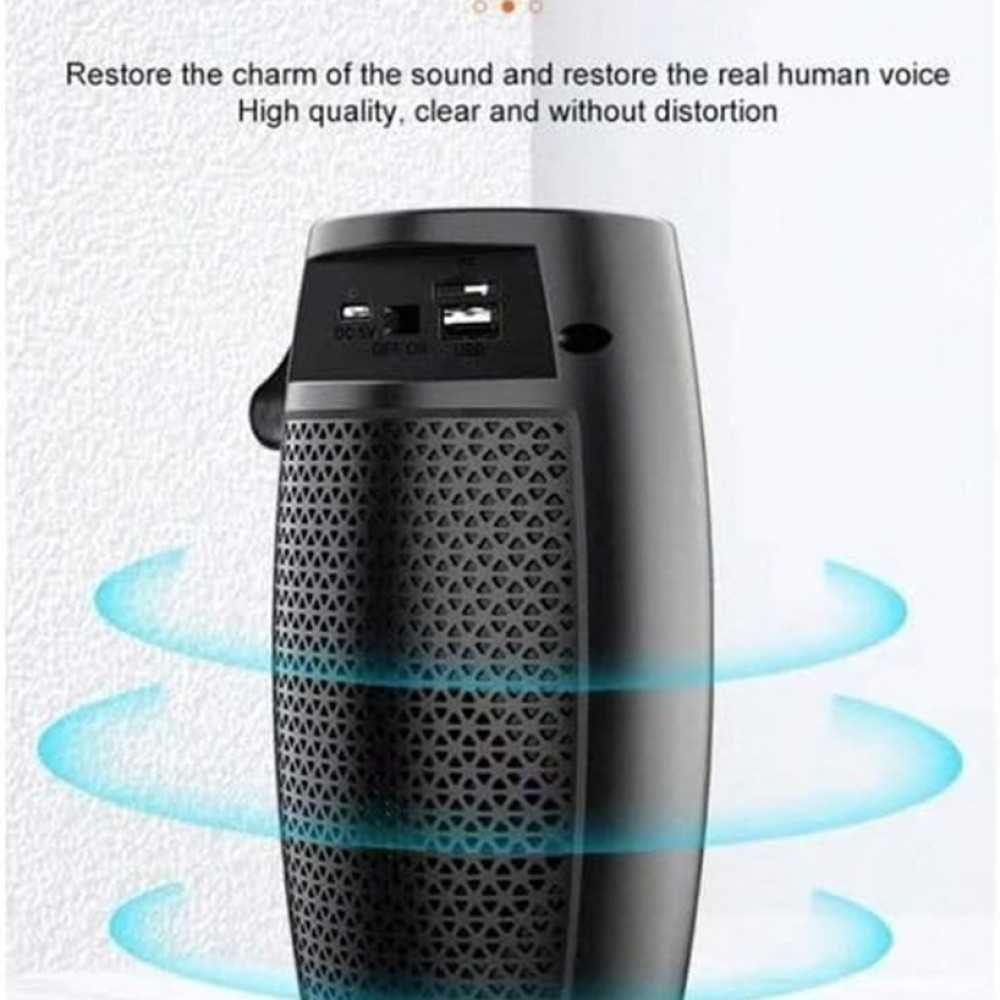 Преносима LED Bluetooth тонколона ZQS1202, Micro SD, USB, FM радио
