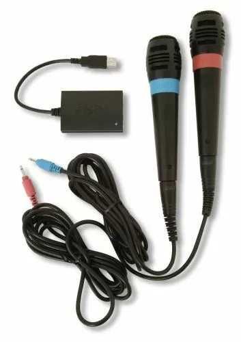 Комплект 2 броя SingStar Wired Microphones + Singstar USB Adapter
