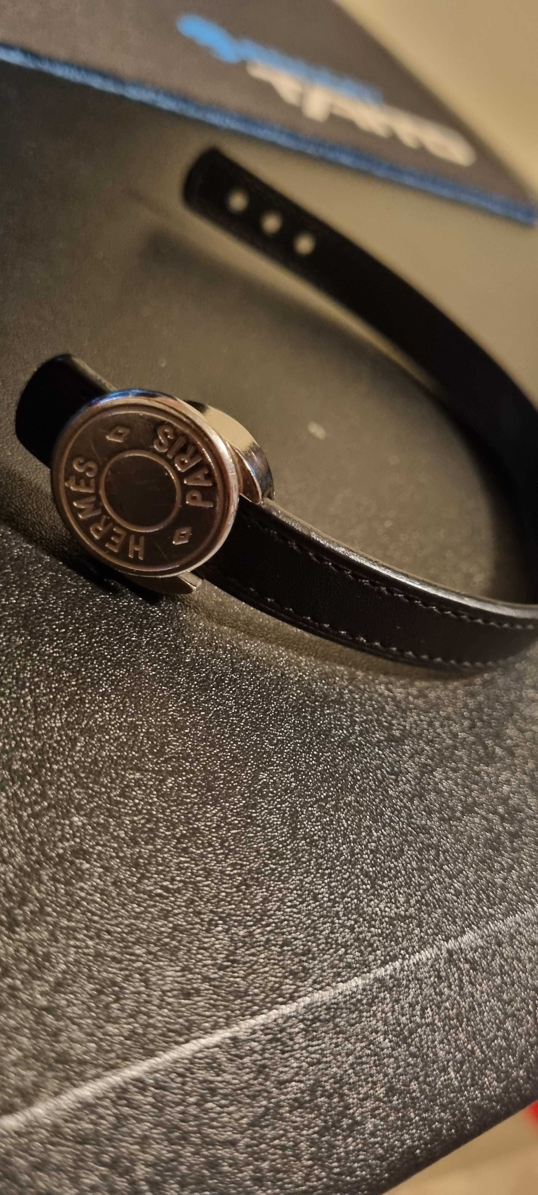Hermes Sellier Leather Looping Bracelet Bratara Piele