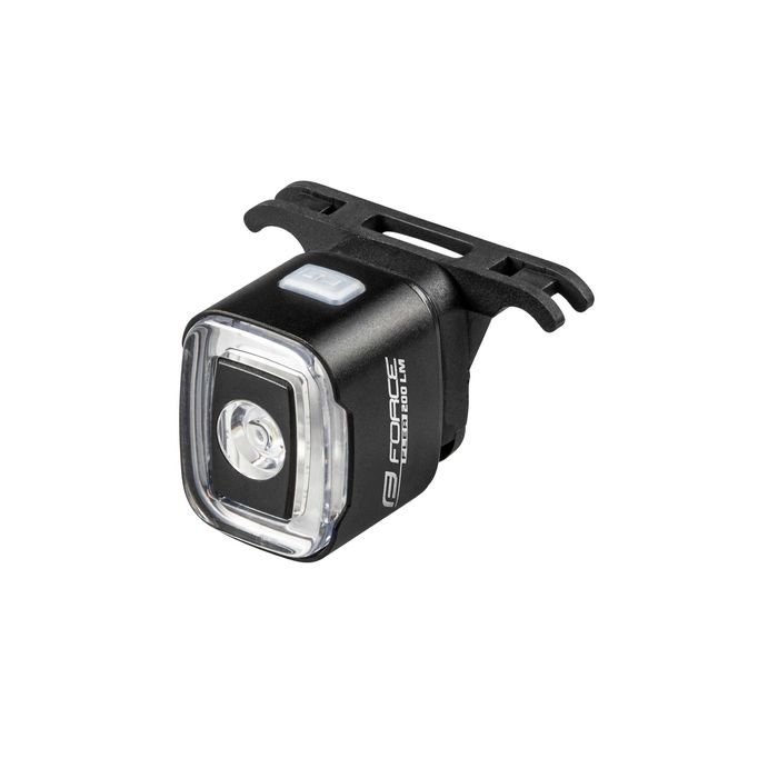 Универсална LED светлина за велосипед FORCE FLEA 200 LM, USB, Черна