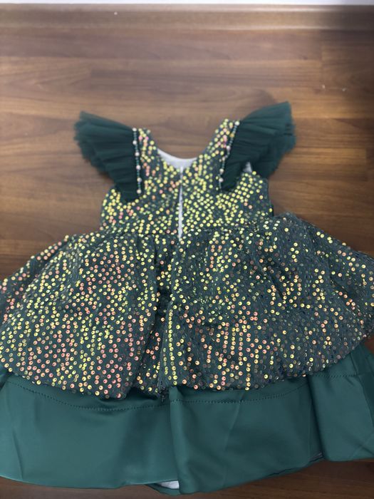 Rochita fetite verde de ocazie
