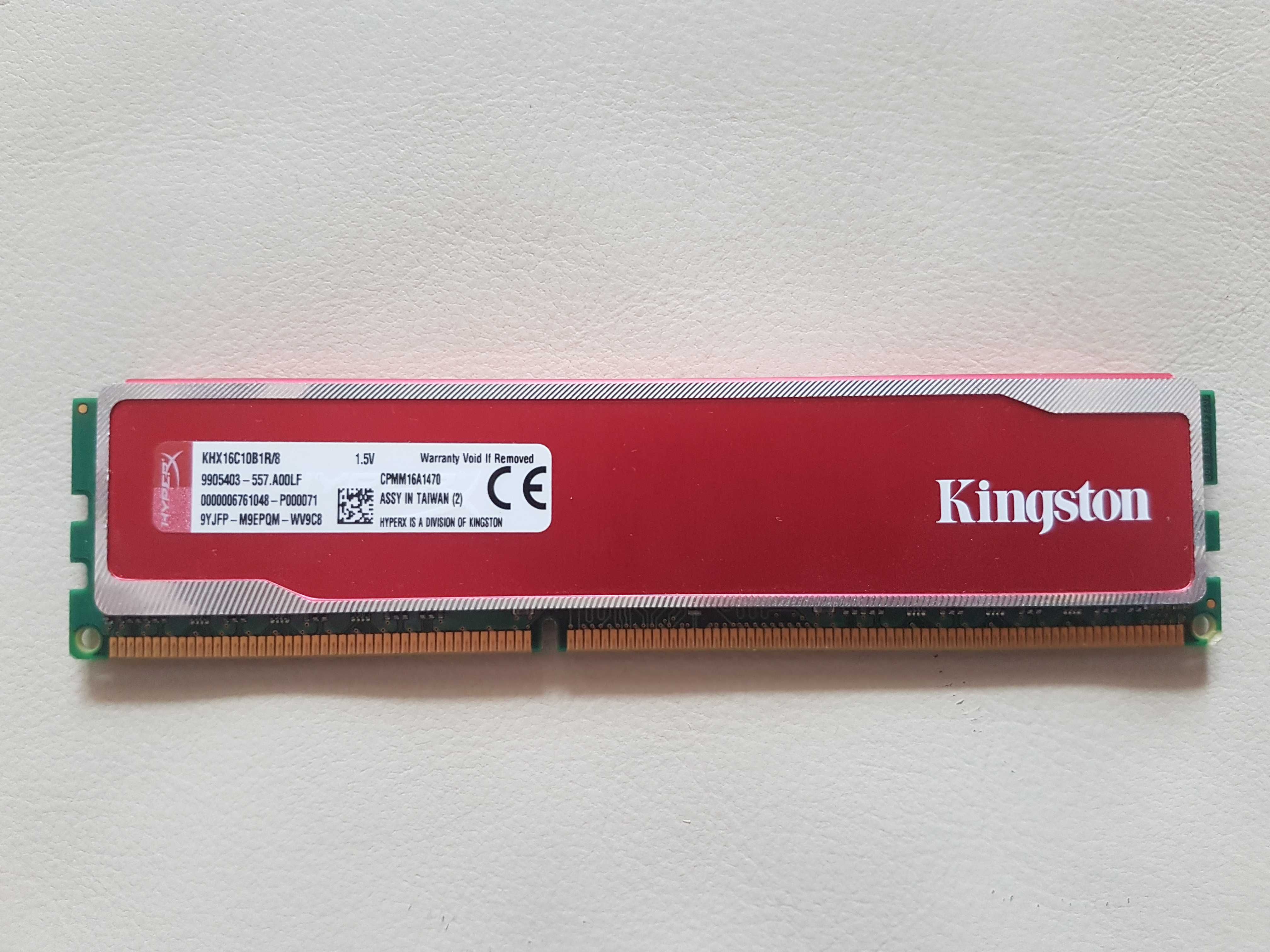 Kingston HyperX Red 8GB, DDR3, 1600MHz, CL10, 1.5V