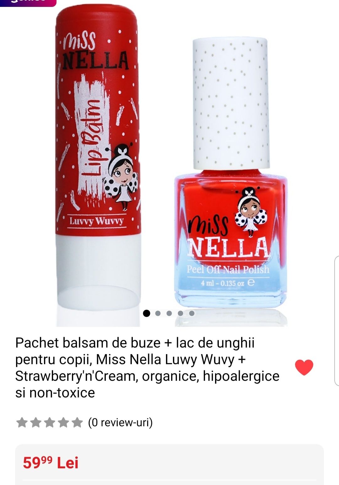 Set balsam de buze si oja pentru fetite, fabricate in Franta