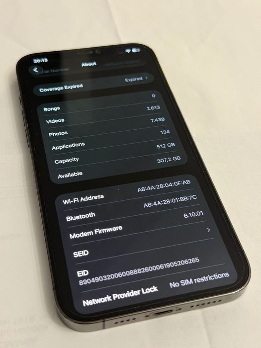 iPhone 12 Pro Max 512Gb - space grey - liber