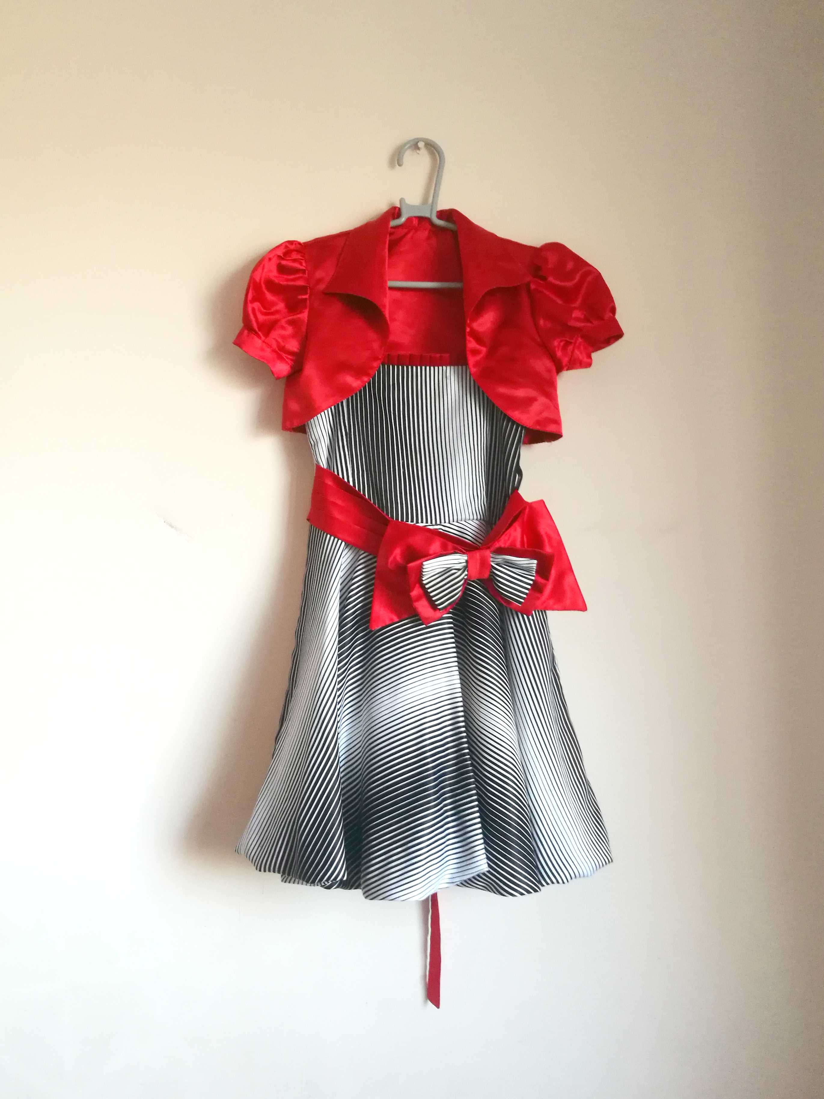 Нарядное платье с болеро для девочки 7-10 лет