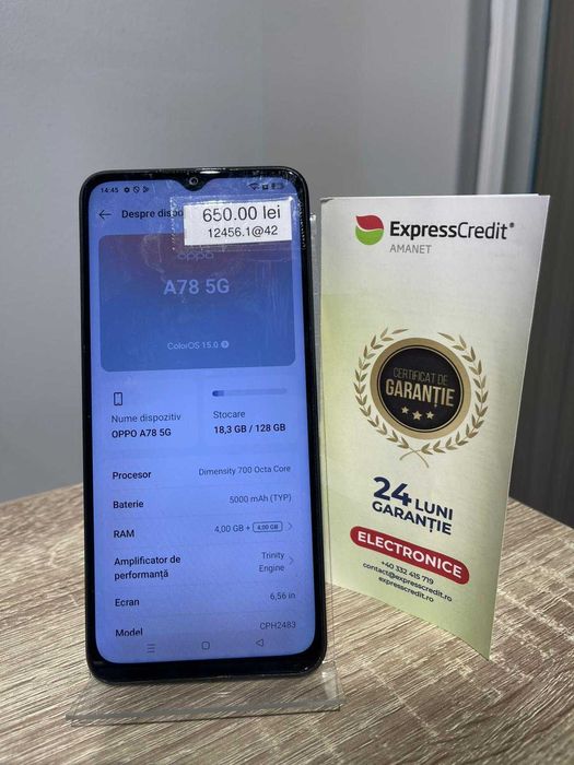 (ag42) Telefon Oppo A78 * 2 ani garantie* b12456