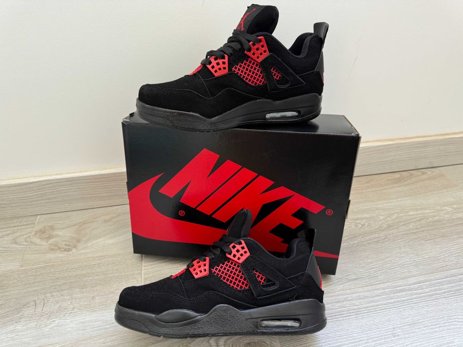 Adidasi AIR JORDAN 4 Red Thunder Produs Nou NIKE - Full Box