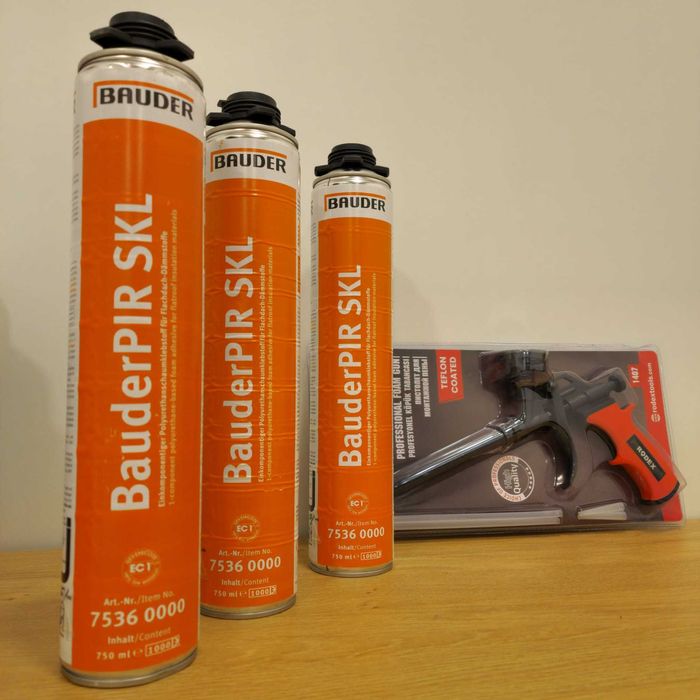 BauderPIR SKL – Spumă profesională pentru lipirea plăcilor PIR