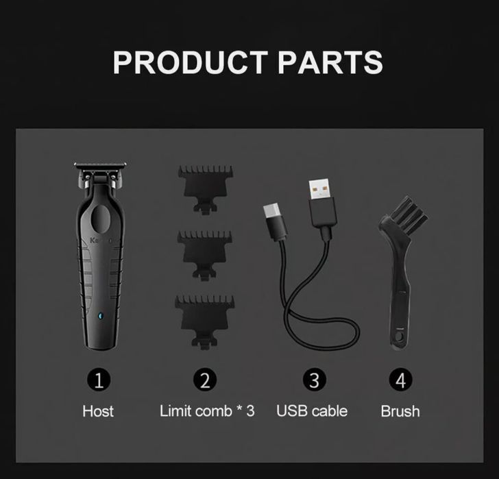 Aparat Kemei 2299 trimmer profesional 0 mm noi sigilate