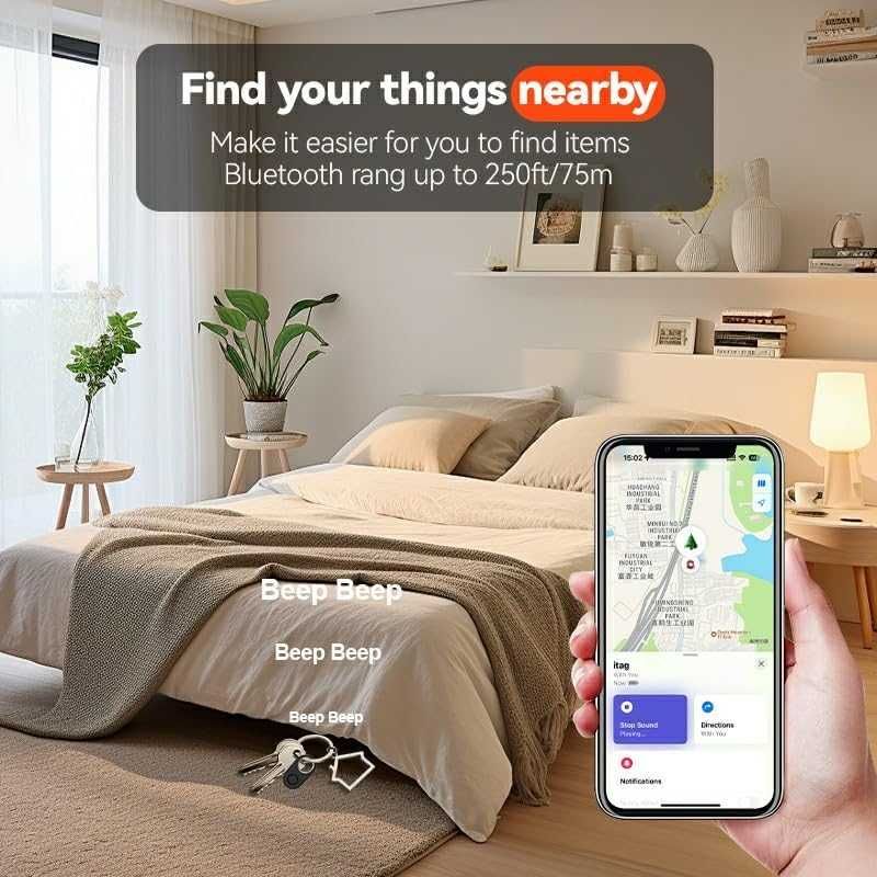 Нови Air Tracker комплект 2 броя локатор за ключове, багаж и портфейл