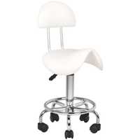 Козметичен/фризьорски стол - табуретка с облегалка AS-6001- 45/60 см