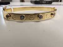 Brățară damă model cătușă Aur 14k Gr 9,82 cod unic 520