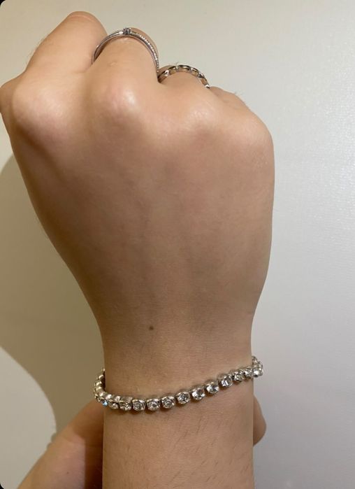 Bratara Tennis Aur Alb Si Diamant Stare Perfecta