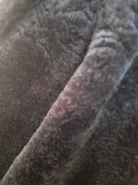 Palton dama tip urson, negru blana sintetica imitatie astrahan XL-XXL