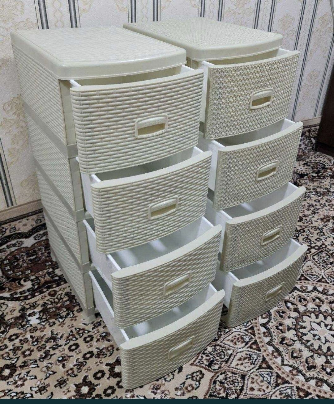 Комод пластиковый с ящиками для вещей НОВЫЙ. Komod