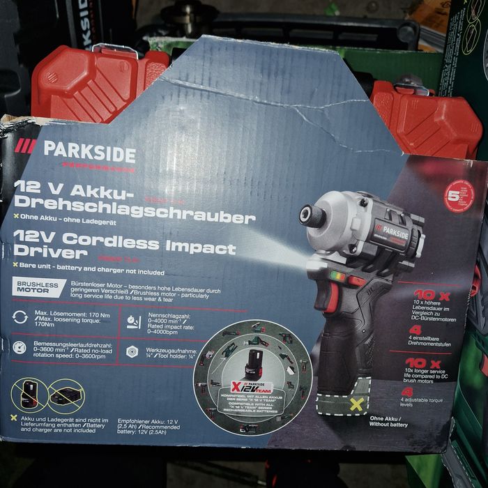Parkside 12v 20v suflanta aer cald pistol impact performance smart