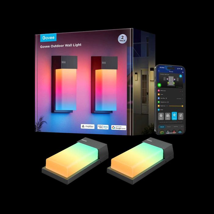 2 x Govee Outdoor Wall Light - Lampi SMART pentru exterior