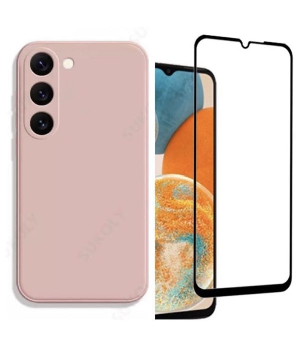 Samsung A12/A13/A14/A15/A25/A16 Husa Silicon Catifea+ Folie Sticla 10D