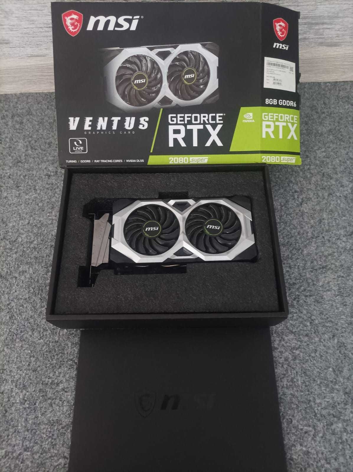 Продается видеокарта MSI RTX 2080 SUPER VENTUS XS в отл. состоянии
