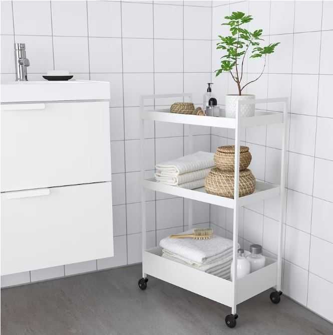 Cărucior, alb, 50.5x30x83 cm, Ikea