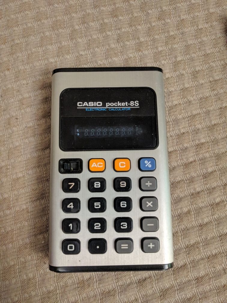 Calculatoare de buzunar de colecție Casio Pocket 8S, FX 450 si Brother
