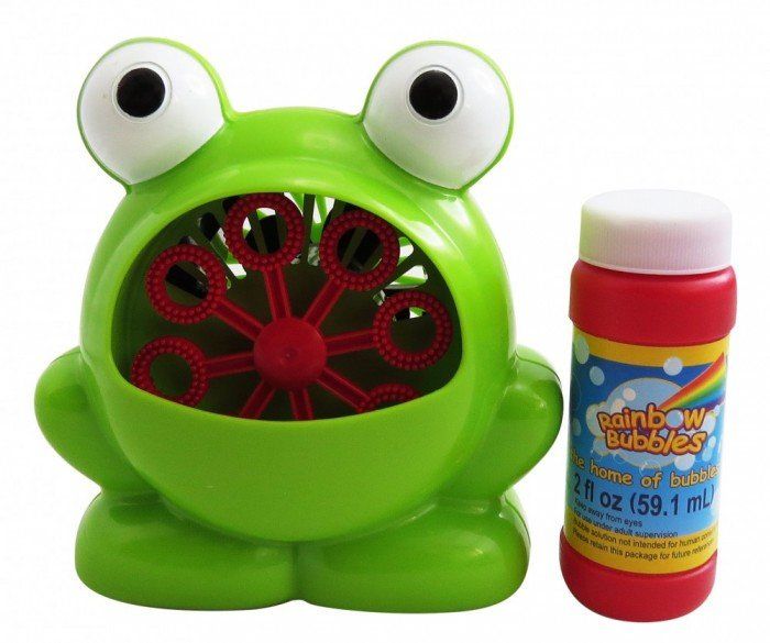 Masina de facut baloane pe baterii pentru copii Frog Bubble Machine