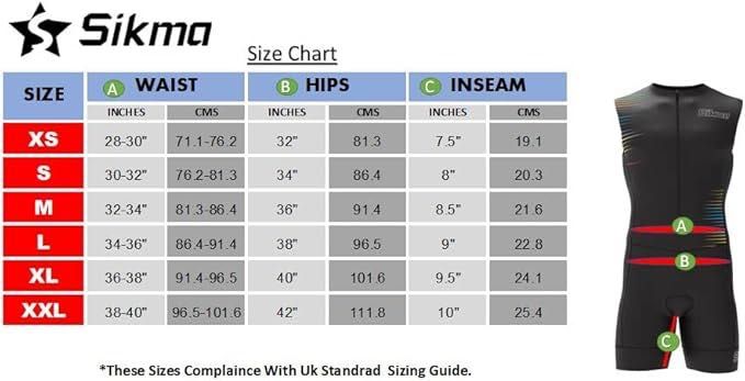 Costum ciclism fără mâneci bărbați,SIKMA,căptușit cu gel,măsura L,nou