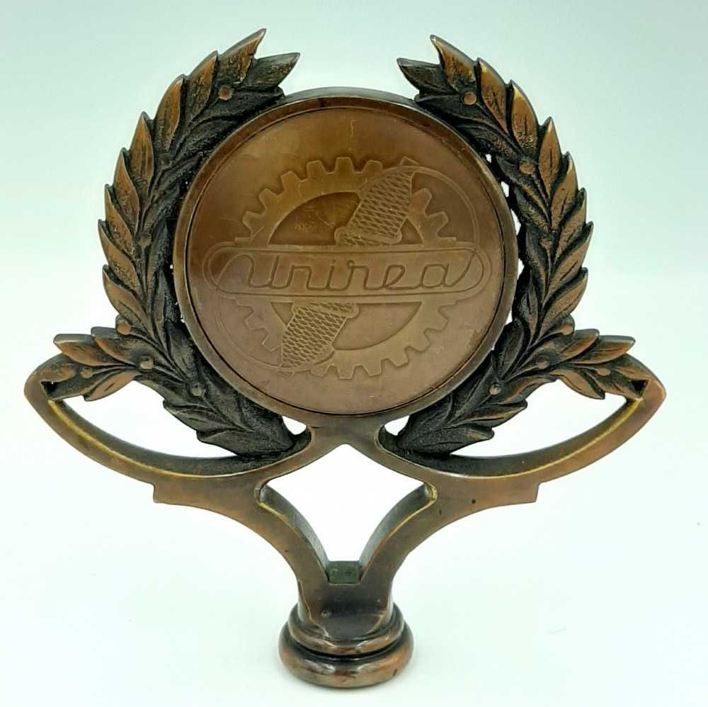 Unica emblema vintage  din bronz fabrica "UNIREA" Cluj comunista