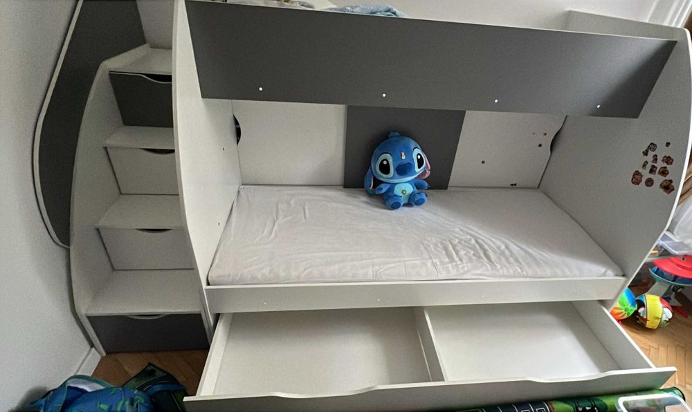 Vand Pat supraetajat, Vlad, 80x200 cm, Gri