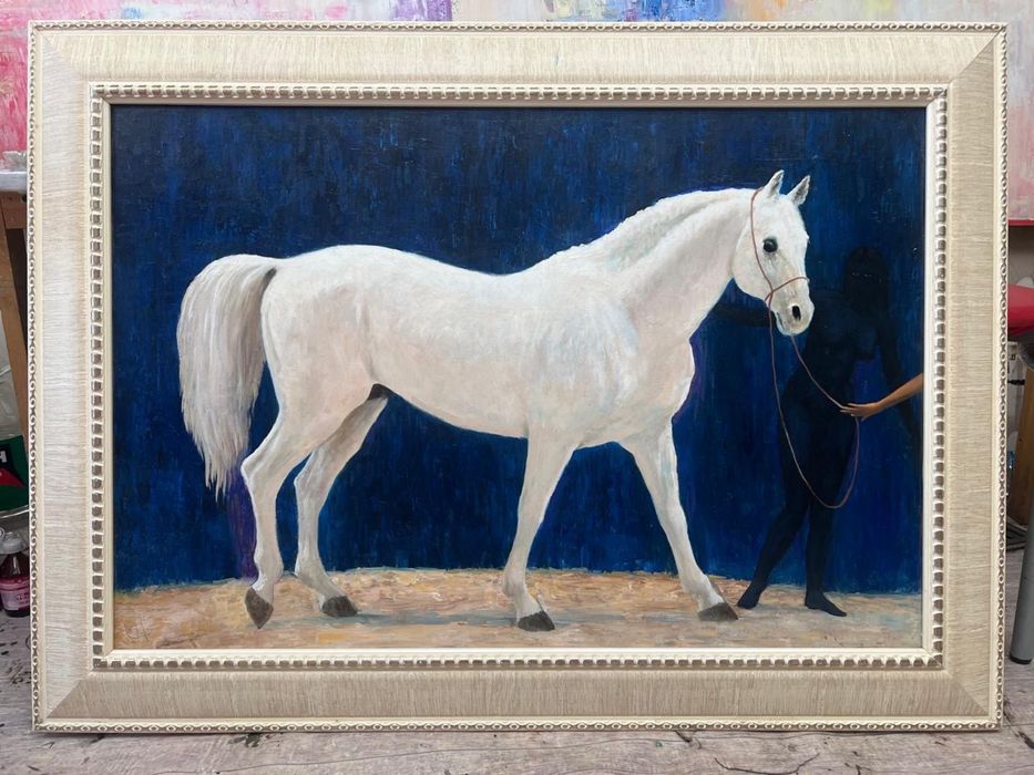 Картина. Белый конь. Символ чистоты и благородства.