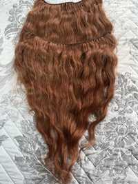 Естествена коса (треси)на щипки могат за се пришият и към косата