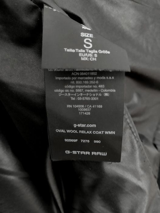 НАМАЛЕНО G-star Oval Relax Coat Дамско Палто Размер S