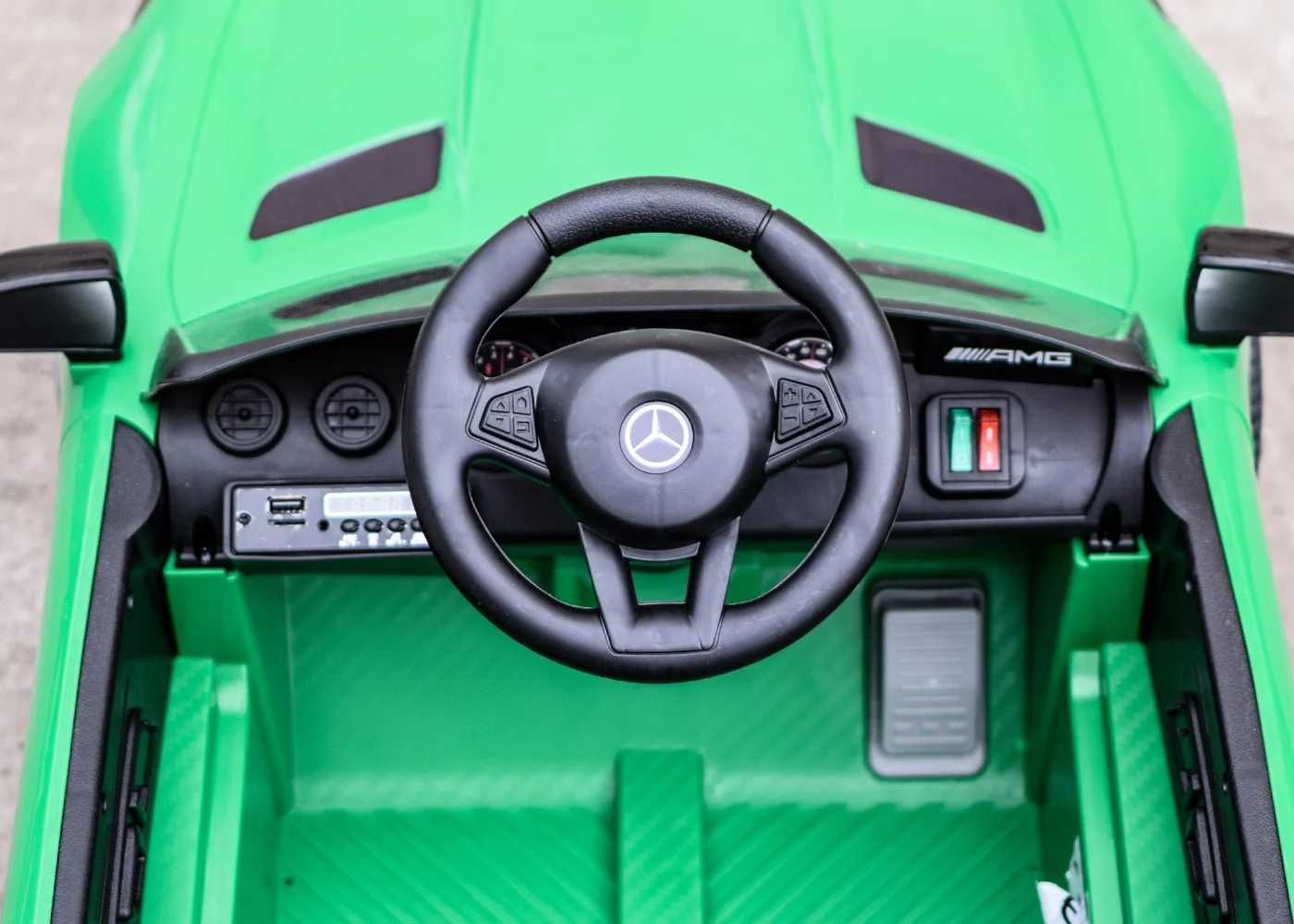 Masinuta electrica copii 1-4 ani Mercedes GTR AMG , Roti Moi #Verde